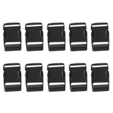 Maxbell 10 Pieces Replacement Belt Connecting Black Plastic Quick Release Buckles 1" inch