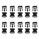 Maxbell 10 Pieces Replacement Belt Connecting Black Plastic Quick Release Buckles 1" inch