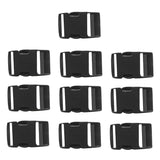 Maxbell 10 Pieces Replacement Belt Connecting Black Plastic Quick Release Buckles 1" inch