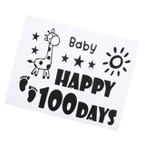 Maxbell Happy 100 Days Vinyl Stickers for Bobo Clear Balloon DIY Sticker Baby Shower