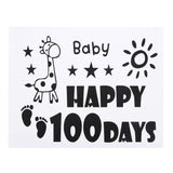 Maxbell Happy 100 Days Vinyl Stickers for Bobo Clear Balloon DIY Sticker Baby Shower