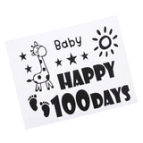 Maxbell Happy 100 Days Vinyl Stickers for Bobo Clear Balloon DIY Sticker Baby Shower