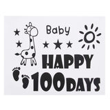 Maxbell Happy 100 Days Vinyl Stickers for Bobo Clear Balloon DIY Sticker Baby Shower