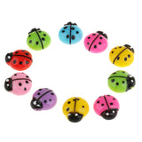 Maxbell 10 Pieces Resin Ladybird Design Flatback Embellishment for DIY Phone Case Decoration