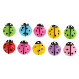 Maxbell 10 Pieces Resin Ladybird Design Flatback Embellishment for DIY Phone Case Decoration