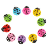 Maxbell 10 Pieces Resin Ladybird Design Flatback Embellishment for DIY Phone Case Decoration