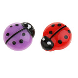 Maxbell 10 Pieces Resin Ladybird Design Flatback Embellishment for DIY Phone Case Decoration