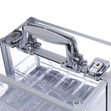 Maxbell 600pc Transparent Empty Acrylic Carrier Poker Chips Storage Box Case with 6 Racks