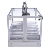 Maxbell 600pc Transparent Empty Acrylic Carrier Poker Chips Storage Box Case with 6 Racks