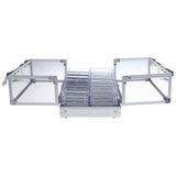 Maxbell 600pc Transparent Empty Acrylic Carrier Poker Chips Storage Box Case with 6 Racks