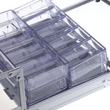 Maxbell 600pc Transparent Empty Acrylic Carrier Poker Chips Storage Box Case with 6 Racks