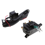 Maxbell 12V Solenoid Relay Contactors & Winch Rocker Thumb Switch ＆Protecting Caps COMBO Fit ATV UTV