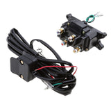 Maxbell 12V Solenoid Relay Contactors & Winch Rocker Thumb Switch ＆Protecting Caps COMBO Fit ATV UTV