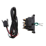 Maxbell 12V Solenoid Relay Contactors & Winch Rocker Thumb Switch ＆Protecting Caps COMBO Fit ATV UTV