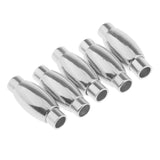 Maxbell 5Pcs Magnetic Clasps Glue-in Ends Cord Crimp Jewelry DIY Findings Silver 8mm for Necklace Bracelet Connector