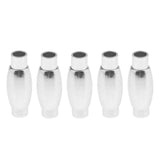 Maxbell 5Pcs Magnetic Clasps Glue-in Ends Cord Crimp Jewelry DIY Findings Silver 8mm for Necklace Bracelet Connector