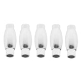 Maxbell 5Pcs Magnetic Clasps Glue-in Ends Cord Crimp Jewelry DIY Findings Silver 8mm for Necklace Bracelet Connector