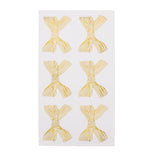 Maxbell 10 Sheets Glitter Bowknot Seal Stickers Christmas Holiday Party Gift Packaging Tag