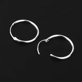 Maxbell 4 Pairs 925 Sterling Silver Endless Round Hoops Sleeper Earrings Ear Jewelry 8 10 12 14mm