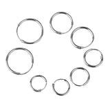 Maxbell 4 Pairs 925 Sterling Silver Endless Round Hoops Sleeper Earrings Ear Jewelry 8 10 12 14mm