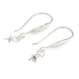 Maxbell 2 Pieces Jewelry Making Findings 925 Sterling Silver Earring Findings Earring Flower Hook Earwire For Pearl Beads Crystal DIY Accessories