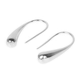 Maxbell Teardrop Drop Hoop Earring Silver plated Hook Earrings Women Girls Gift Fashion Jewelry