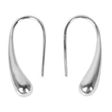 Maxbell Teardrop Drop Hoop Earring Silver plated Hook Earrings Women Girls Gift Fashion Jewelry