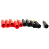 Maxbell 4mm Gold Plated Banana Plug Connectors Adapter Speaker 10pcs Black+Red