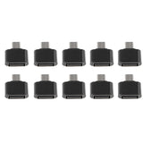 Maxbell 10 Pack Micro USB To USB2.0 Adapter Plug Mini OTG Converter For Android Mobile Black