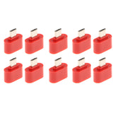 Maxbell 10 Pack Micro USB To USB2.0 Adapter Plug Mini OTG Converter For Android Mobile Red