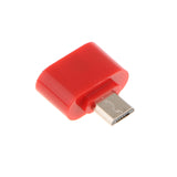 Maxbell 10 Pack Micro USB To USB2.0 Adapter Plug Mini OTG Converter For Android Mobile Red