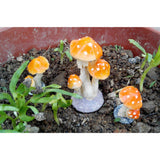 Maxbell Mini Mushroom Sculpture Statues Lawn for Outdoor Garden Terrarium Moss Decor