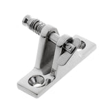 Maxbell Stainless Steel Bimini Top Deck Hinge Fitting With Removable Pin - Angled