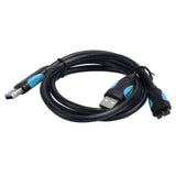 Maxbell Superspeed Dual A to Micro B USB 3.0 Y Cable for External Hard Drive HDD