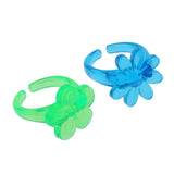 Maxbell 12pcs Colorful Plastic Rings Prizes for Classroom Teacher, Pinata Filler Toy