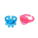 Maxbell 12pcs Colorful Plastic Rings Prizes for Classroom Teacher, Pinata Filler Toy