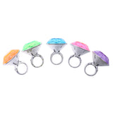 Maxbell 5pcs Plastic Diamond Rings Prizes for Classroom Teacher, Pinata Filler Toy