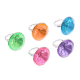 Maxbell 5pcs Plastic Diamond Rings Prizes for Classroom Teacher, Pinata Filler Toy