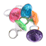 Maxbell 5pcs Plastic Diamond Rings Prizes for Classroom Teacher, Pinata Filler Toy