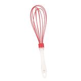 Maxbell New Handle Whisk Silicone Kitchen Mixer Balloon Wire Egg Beater Tool Red