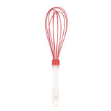 Maxbell New Handle Whisk Silicone Kitchen Mixer Balloon Wire Egg Beater Tool Red