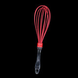 Maxbell New Handle Whisk Silicone Kitchen Mixer Balloon Wire Egg Beater Tool Red