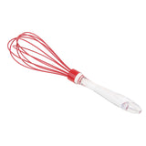 Maxbell New Handle Whisk Silicone Kitchen Mixer Balloon Wire Egg Beater Tool Red