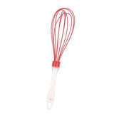 Maxbell New Handle Whisk Silicone Kitchen Mixer Balloon Wire Egg Beater Tool Red