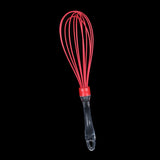 Maxbell New Handle Whisk Silicone Kitchen Mixer Balloon Wire Egg Beater Tool Red