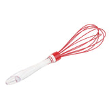 Maxbell New Handle Whisk Silicone Kitchen Mixer Balloon Wire Egg Beater Tool Red