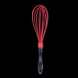 Maxbell New Handle Whisk Silicone Kitchen Mixer Balloon Wire Egg Beater Tool Red