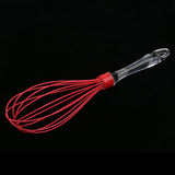 Maxbell New Handle Whisk Silicone Kitchen Mixer Balloon Wire Egg Beater Tool Red