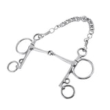 Maxbell 5 Inches Horse Bit Snaffle With Curb Chain and Curb Hooks -Durable and  Rustless