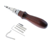Maxbell 7in1 Stitching Edge Groover Leathercraft Groove Tool Adjustable for Handwork